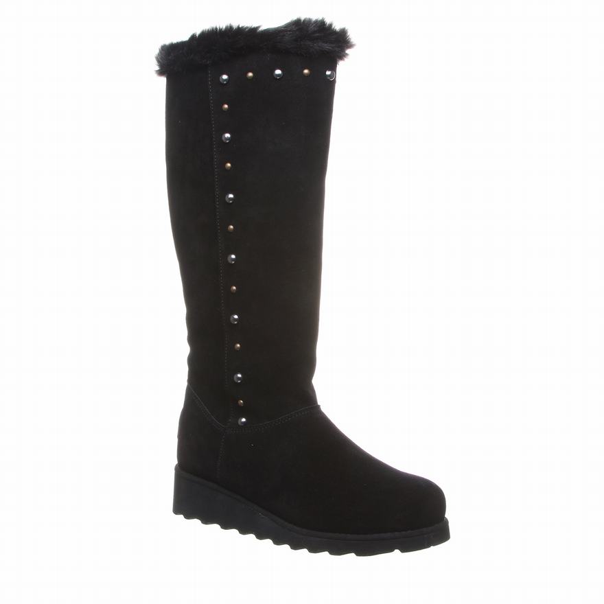 Bearpaw Dorothy Snow Boots UK - Women's Boots Black ||GUZVAL-067||